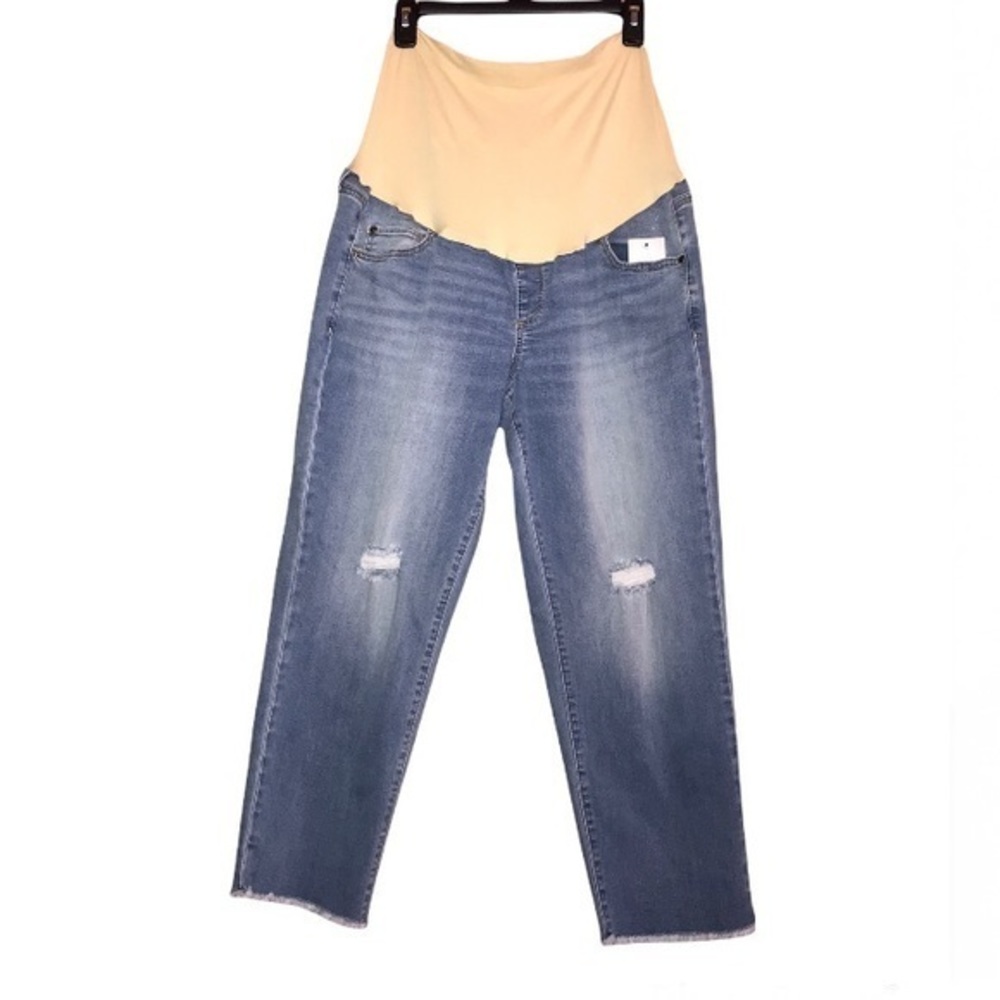 a:glow Girlfriend Cropped Maternity Jeans - Picture 2 of 9